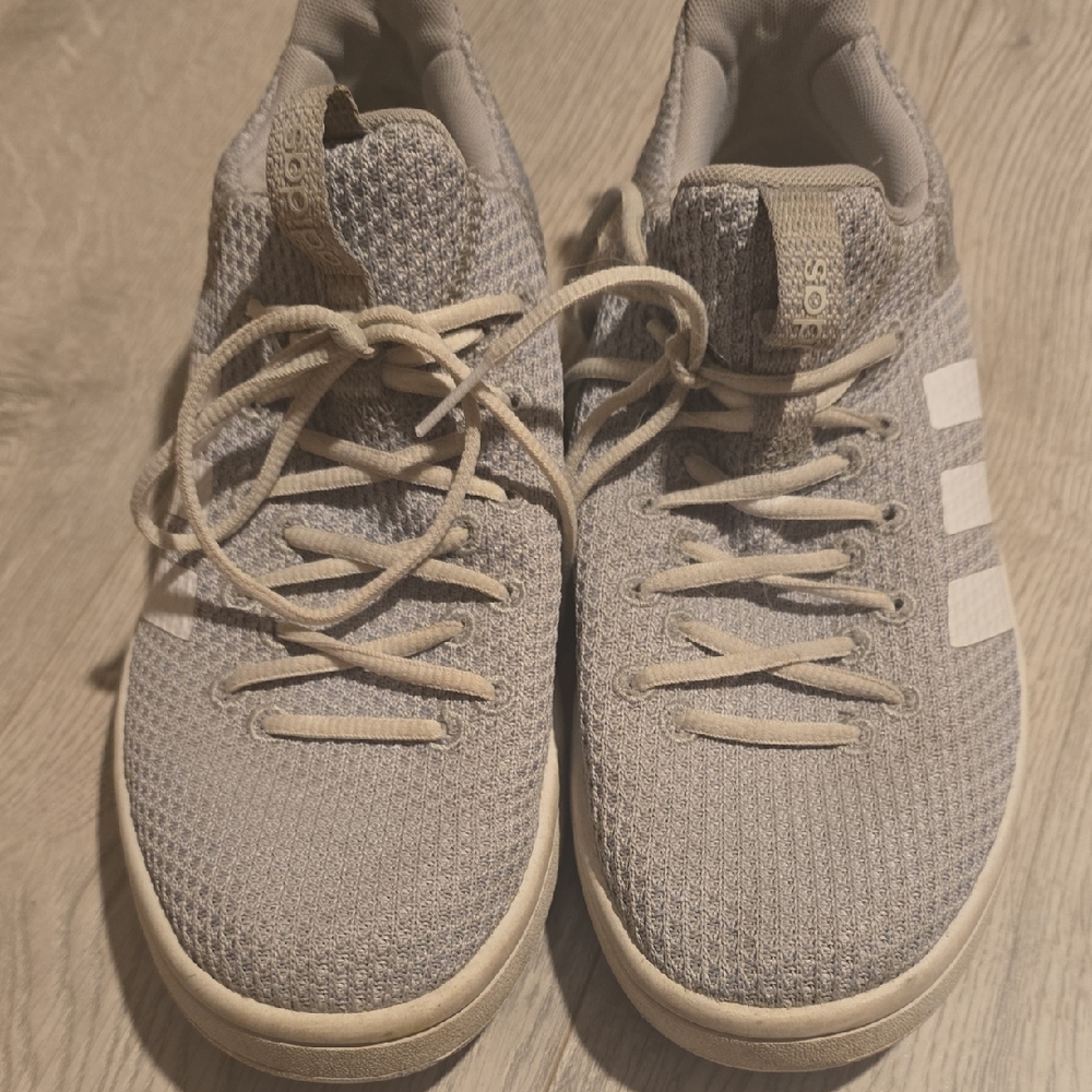 Adidas Light Gray Knit Sneakers